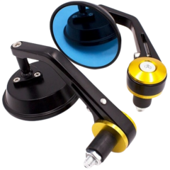 Motosıklet Gidon Sonu Aynası Gold CNC