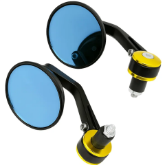 Motosıklet Gidon Sonu Aynası Gold cnc